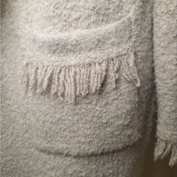 fringe knit blanket cardigan coat - Picture 7 of 11